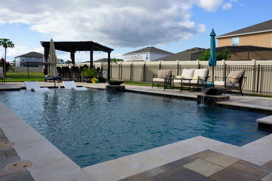 Infinity Edge Geometric Pools